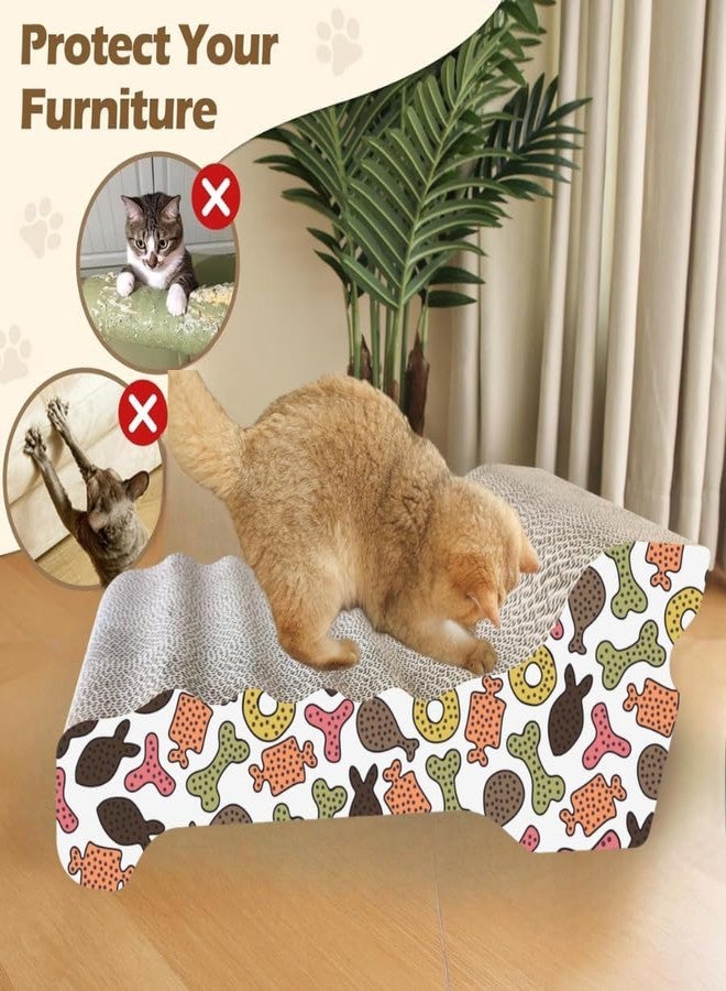 KittuPet Cat Scratching Post Scratcher Cardboard, Recycle Corrugated Waved Cat Board Pads Prevents Furniture Damage Heavy Duty Wave Shaped Chair Scartcher Extra Large - Image 4